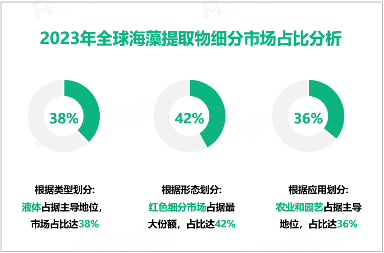 2023年全球海藻提取物细分市场占比分析