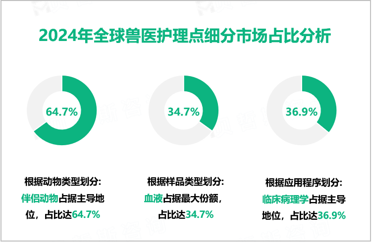2024年全球兽医护理点细分市场占比分析