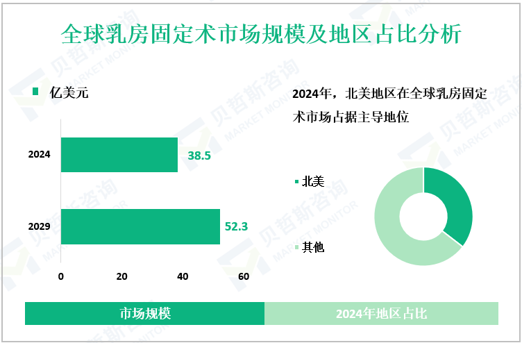 全球乳房固定术市场规模及地区占比分析