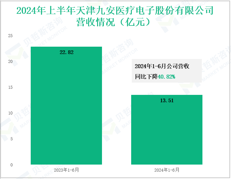 2024年上半年天津九安医疗电子股份有限公司营收情况(亿元)