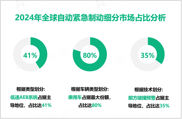 2024年全球自动紧急制动细分市场占比分析