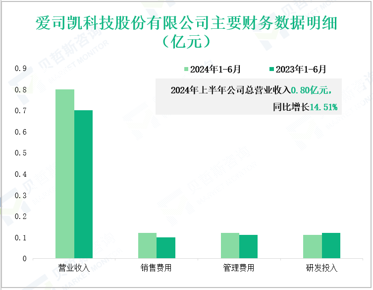 爱司凯科技股份有限公司主要财务数据明细(亿元)