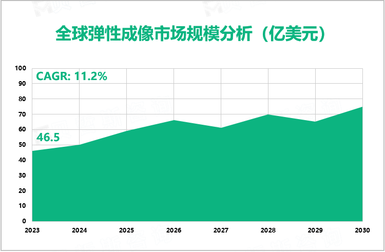 全球弹性成像市场规模分析（亿美元）