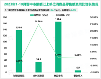 2023年1-10月晋中市限额以上单位消费品零售额完成173.1亿元，同比增长0.7%