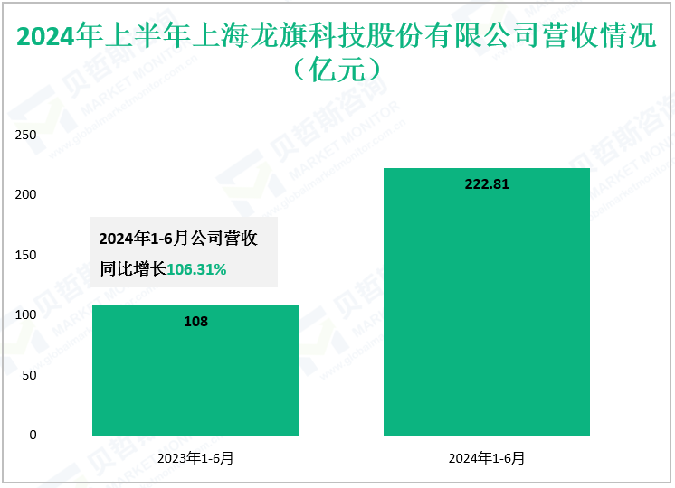 2024年上半年上海龙旗科技股份有限公司营收情况（亿元）