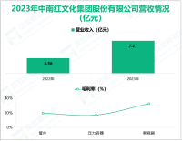 中南文化深耕工业金属管件行业，其营收在2023年为7.21亿元