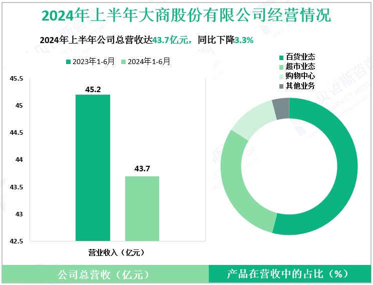 2024年上半年大商股份有限公司经营情况