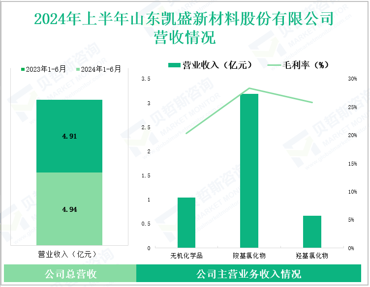 2024年上半年山东凯盛新材料股份有限公司营收情况