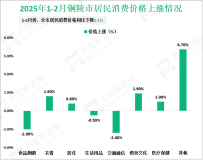 2025年1-2月铜陵市规模以上工业增加值同比增长6.7%