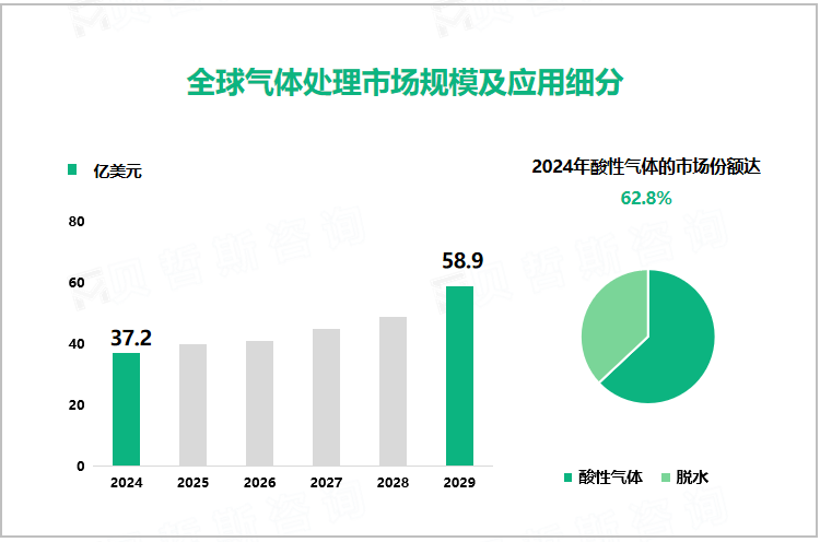 全球气体处理市场规模及应用细分