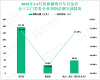 2025年1-2月份新疆维吾尔自治区规模以上工业企业实现营业收入2619.98亿元，同比增长3.1%