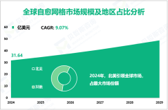 自愈网格现状分析：2024年全球市场规模为31.64亿美元，北美占比最大