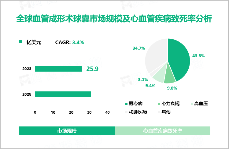 全球血管成形术球囊市场规模及心血管疾病致死率分析