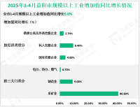 2025年1-4月益阳市规模以上工业增加值同比增长9.0%