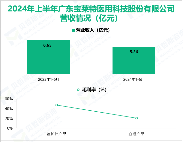 2024年上半年广东宝莱特医用科技股份有限公司营收情况(亿元)