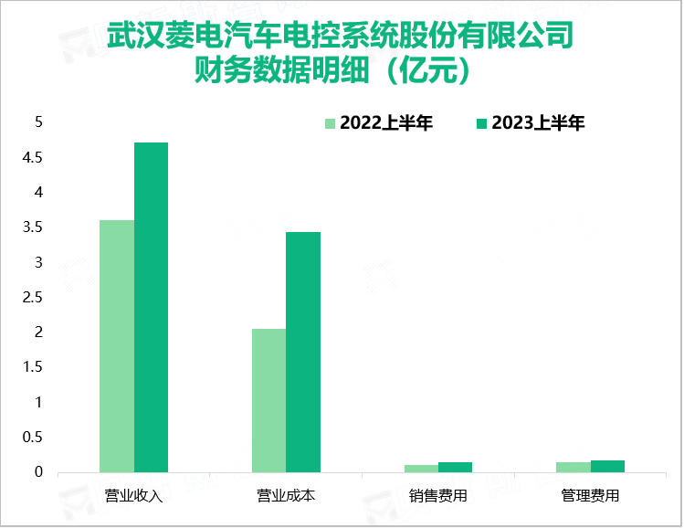 武汉菱电汽车电控系统股份有限公司财务数据明细（亿元）