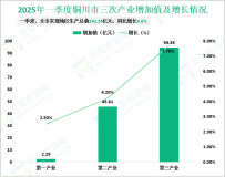 2025年一季度铜川市地区生产总值142.24亿元，同比增长6.6%
