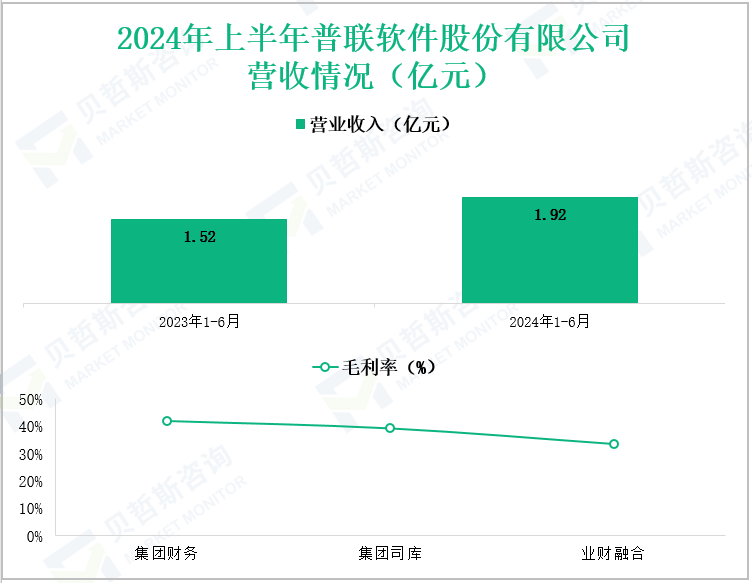 2024年上半年普联软件股份有限公司营收情况(亿元)