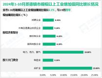 2024年1-10月景德镇市规模以上工业增加值同比增长6.1%，与1-9月持平