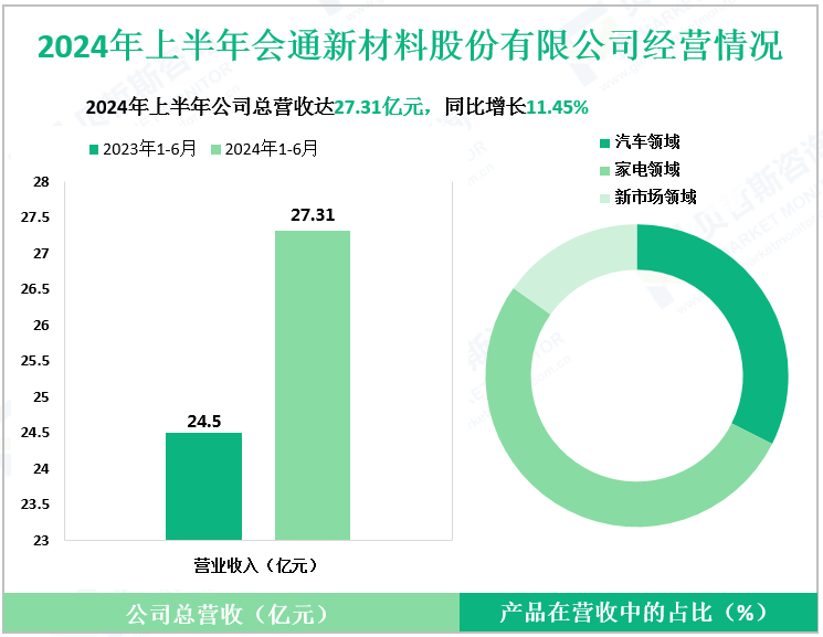 2024年上半年会通新材料股份有限公司经营情况