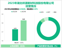 祥源新材聚焦于新型发泡材料的研发，其营收在2023年为3.83亿元