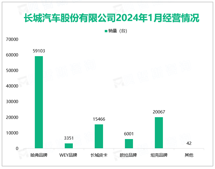 长城汽车股份有限公司2024年1月经营情况