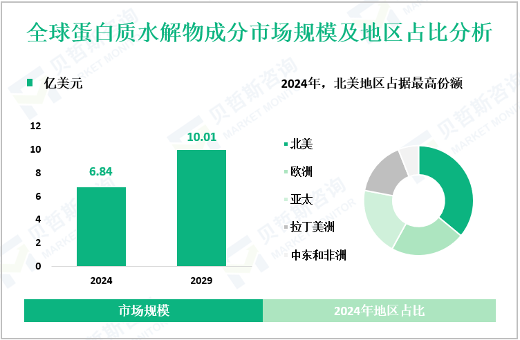全球蛋白质水解物成分市场规模及地区占比分析