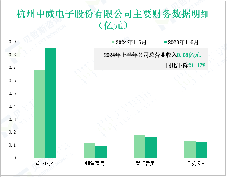 杭州中威电子股份有限公司主要财务数据明细(亿元)