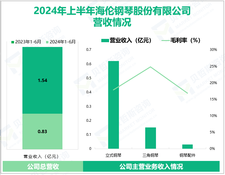 2024年上半年海伦钢琴股份有限公司营收情况