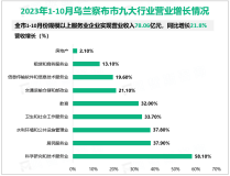 2023年1-10月份乌兰察布市规模以上服务业企业实现营收78.06亿元，同比增长21.8%