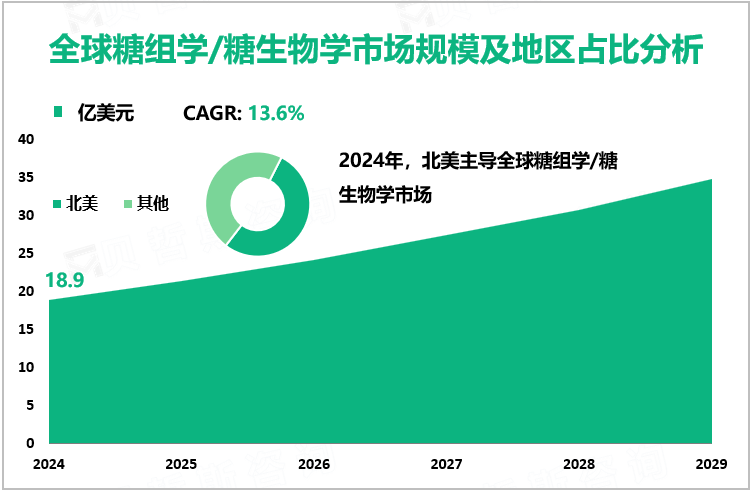 全球糖组学/糖生物学市场规模及地区占比分析