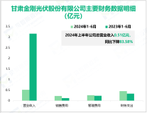 金刚光伏专注于光伏设备领域，其营收在2024年上半年为0.51亿元