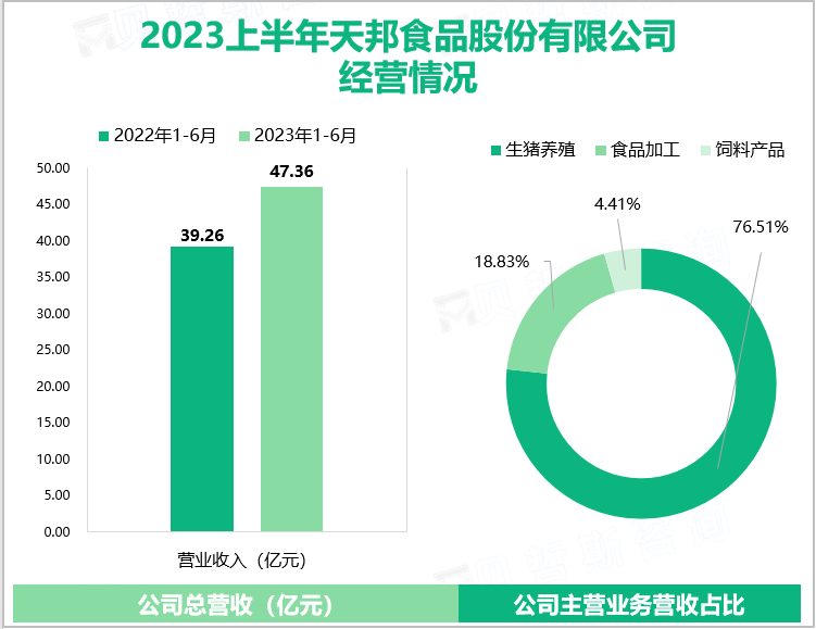 2023上半年天邦食品股份有限公司经营情况