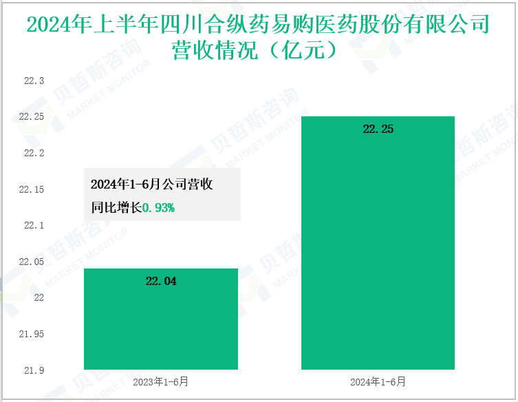 2024年上半年四川合纵药易购医药股份有限公司营收情况(亿元)