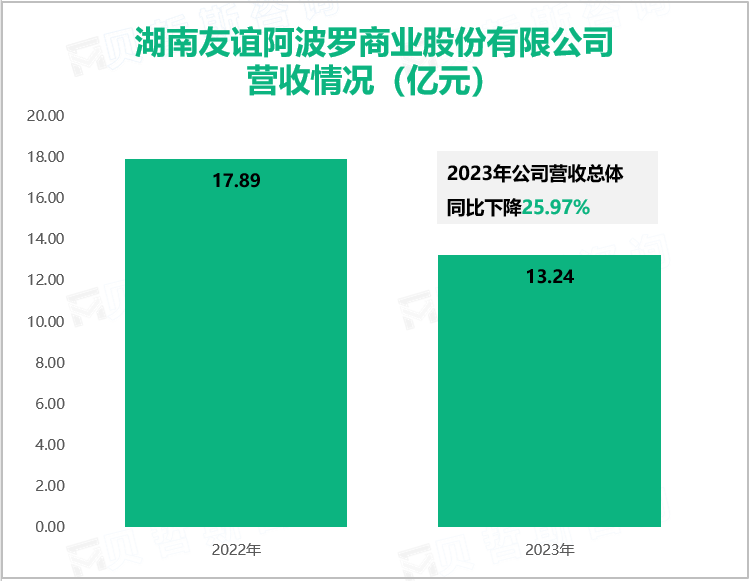 湖南友谊阿波罗商业股份有限公司营收情况（亿元）