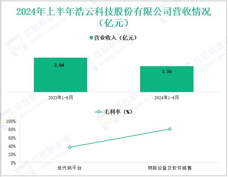 2024年上半年浩云科技股份有限公司营收情况(亿元)
