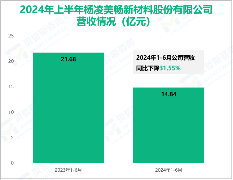 2024年上半年杨凌美畅新材料股份有限公司营收情况(亿元)