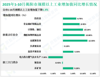 2025年1-10月揭阳市规模以上工业增加值下降1.3%