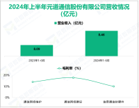 元道通信专注于通信技术服务业务，其营收在2024年上半年为8.09亿元