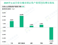 2025年1-11月份宣城市规模以上工业增加值增长8.9%