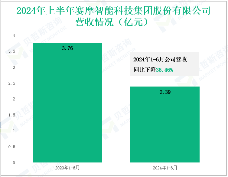 2024年上半年赛摩智能科技集团股份有限公司营收情况(亿元)