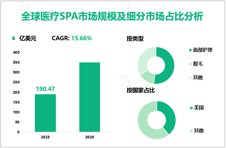 全球医疗SPA市场规模及细分市场占比分析