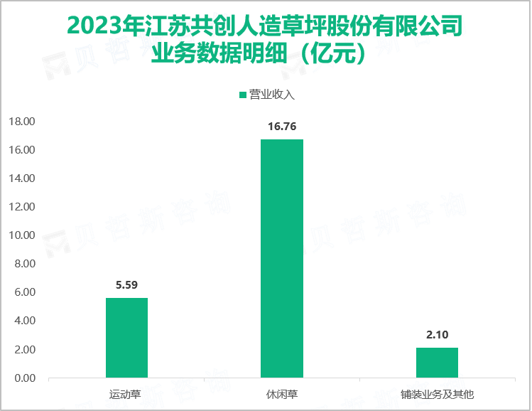 2023年江苏共创人造草坪股份有限公司业务数据明细（亿元）