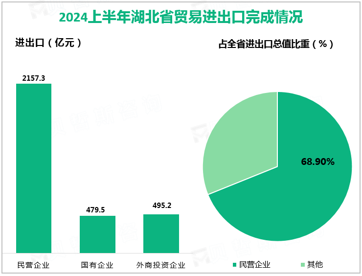 2024上半年湖北省贸易进出口完成情况