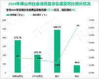 2024年保山市实现社会消费品零售总额完成577.15亿元，同比增长2%