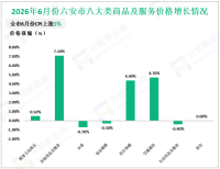 2026年上半年六安市实现社会消费品零售总额667.1亿元，增长1.9%