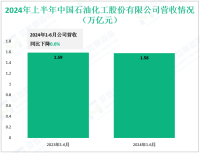 中石化深耕于一体化能源化工领域，其2024上半年营收为1.58万亿元