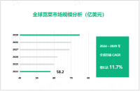 2024年苋菜行业现状：全球市场规模达58.2亿美元

