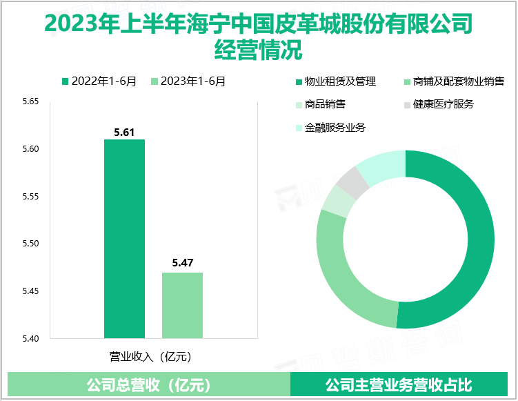 2023年上半年海宁中国皮革城股份有限公司经营情况