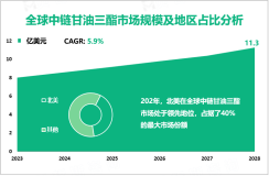 中链甘油三酯行业竞争格局：2023年北美占据40%的市场份额，居主导地位